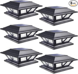 SIEDiNLAR Solar Post Lights Outdoor 2 Modes LED Deck Fence Cap Light for 4x4 5x5 6x6 Posts Patio Garden Decoration | Lumora