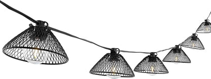 SAFAVIEH Lighting Collection Junia Black 10-Foot LED Outdoor String Lights