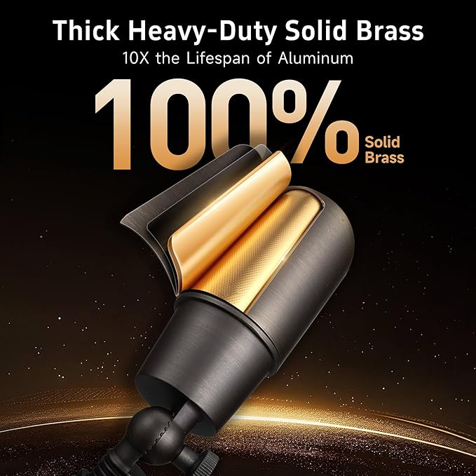 Gardenreet LED Spot Light Outdoor - Die-Cast Brass 12V Uplighting Waterproof, Low Voltage Landscape Lights Metal | Lumora