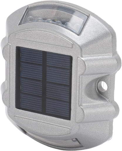ZJchao Solar Road Stud Light, LED Solar Pathway Marker Powered Road Marker with 6V 1.8W Panel IP68 800M Visibility for Sidewalk Stair Garden Ground (Red Light)