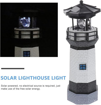 LEDMOMO Solar Powered Lighthouse,Garden Lights,Outdoor Patio Yard Garden Lawn Decoration (Random Color)