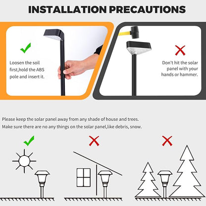 Solar Pathway Lights Outdoor, Bright LED Solar Landscape Lights, Waterproof Solar Garden Lights for Yard, Patio, Walkway, Lawn, Driveway(Cold White, 6 Pack)