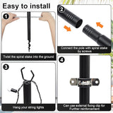 6 Pack String Light Poles for Outdoor, 10 ft Outside String Light Pole Hanging Party Wedding Decorations for Lawn | Lumora
