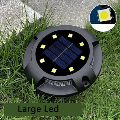 4 Packs Solar Lights Outdoor Garden Ground Lights IP44 Waterproof Solar Powered Pathway Deck Light for Lawn Walkway Yard (Cold 8Leds+Color 4Leds)