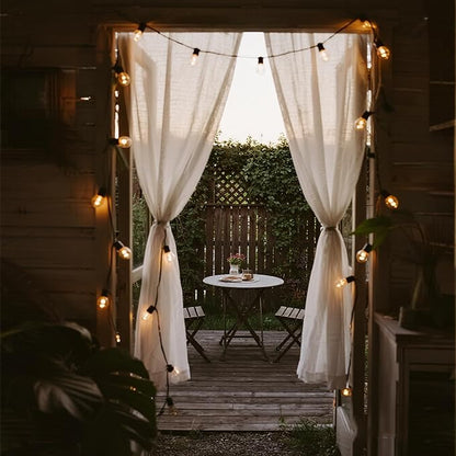 RTTY Outdoor String Lights 100 FT, Patio Lights with 52pcs Plastic G40 Globe Bulbs, Shatterproof Waterproof Connectable for Cafe Bistro Backyard Balcony