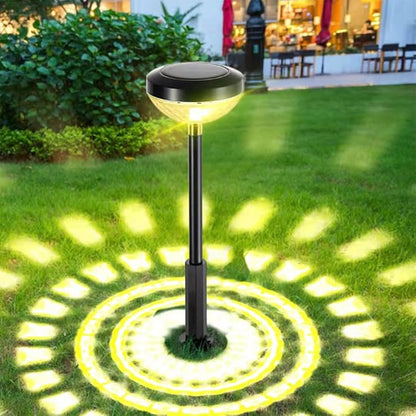 NUOBESTY 2pcs Lights Pathway Stake Lamps Warm Outdoor Solar Garden Decor for Lawn and Villa