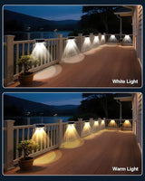 EGOBOO Solar Fence Lights Outdoor, 10 Lighting Modes RGB Color Changing Holiday Decoration, IP65 Waterproof Dusk to | Lumora