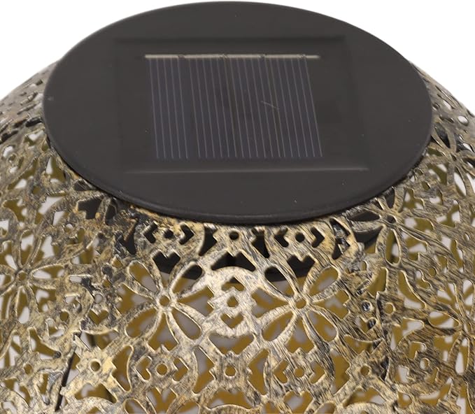 Solar Pathway Lights Outdoor, Solar Light Garden LED Solar Decorative Light Hollow Design Pathway Decor Landscape Light in Ground for Decorating
