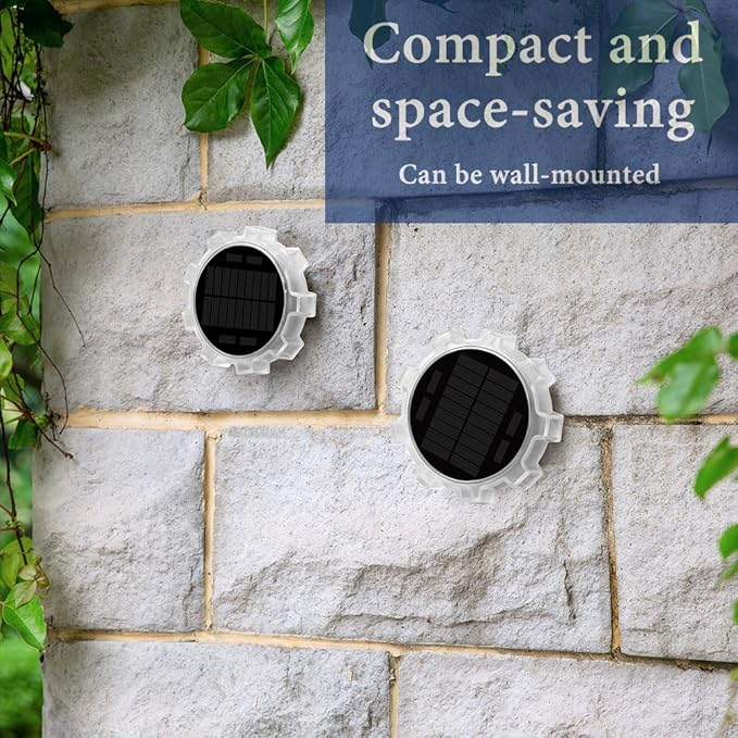 Solar Lights Outdoor 2 Pack, IP65 Waterproof RGB Multi-Color Auto On/Off LED Fence & Ground Lights for Garden, Pathway, Patio, Deck Landscape Lighting