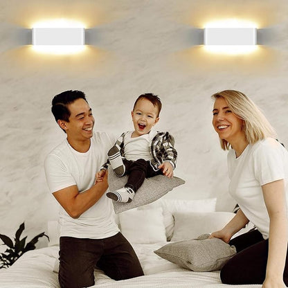 Kawell 20W Waterproof Modern Wall Sconce LED Wall Light Up Down Aluminum Wall Lamp LED Indoor Outdoor for Bathroom Living Room Bedroom Hallway Lounge Porch Corridor, White 3000K