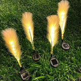 Solar Garden Lights, 2 Pack Solar Fluffy Reed Decorative Lights Outdoor IP65 Waterproof Landscape Decoration | Lumora