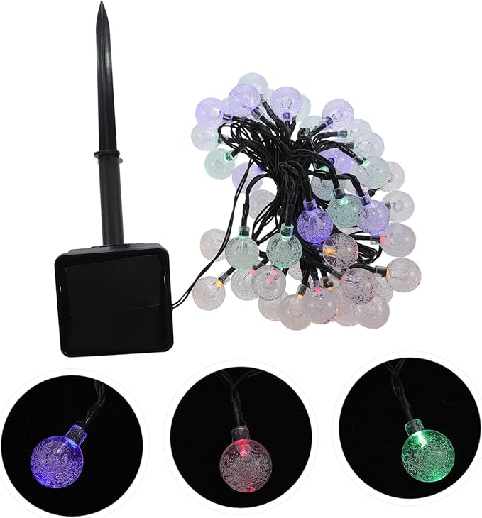 balacoo 100 Led Solar Lights String Yard Decor Waterproof Outdoor Lamp Balcony Courtyard Garden Soft Warm -Sensitive Dazzle-Free