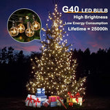 150FT LED Globe Outdoor String Lights, Dimmable Patio With 75+2 G40 Shatterproof Bulbs, Waterproof Outside Hanging | Lumora