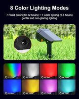6 Pack Color Changing Solar Powered Outdoor Spot Lights Outside Landscape Waterproof 24 LED Spotlights Dusk to Dawn | Lumora