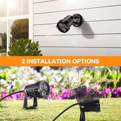 LemonBest Landscape Lights - Low Voltage Outdoor Landscape Spotlight - Waterproof LED Landscape Lights for Yard Garden Patio Driveway House Cool White