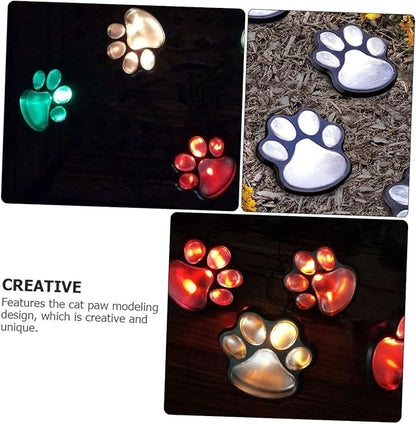 Amosfun 1set Outdoor Solar Print Lamp Led Garden Decor for Lawn and Patio Creative Solar Light for Decoration