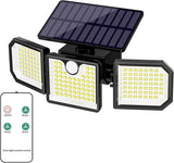 Solar Lights Outdoor with Motion Sensor, 2500LM 167 LED Security Lights with Remote Control, 270° Wide Angle Flood | Lumora