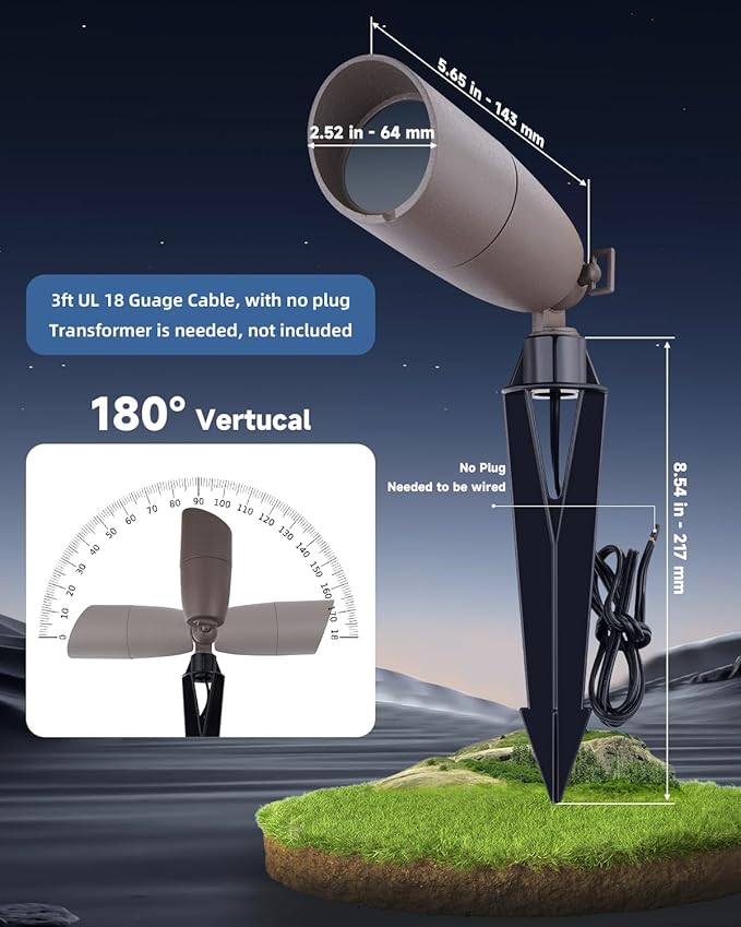 Landscape Spotlights Color Changing: 12V Low Voltage Spot Lights with 4W RGBW MR16 - Outdoor Security Flood Light | Lumora