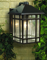 Kathy Ireland Sierra Craftsman Art Deco Outdoor Wall Light Fixture Rubbed Bronze Brown Steel 11" Frosted Seeded | Lumora