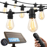 addlon 104FT(98FT+6) Solar String Lights Outdoor Waterproof with USB Port & Remote Control Solar Patio Lights for | Lumora