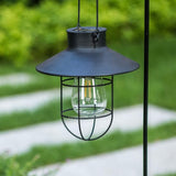 EpicGadget Outdoor Solar Lantern Garden Hanging Light with Shepherd Hook, Retro Metal Solar Lamp with Warm White | Lumora