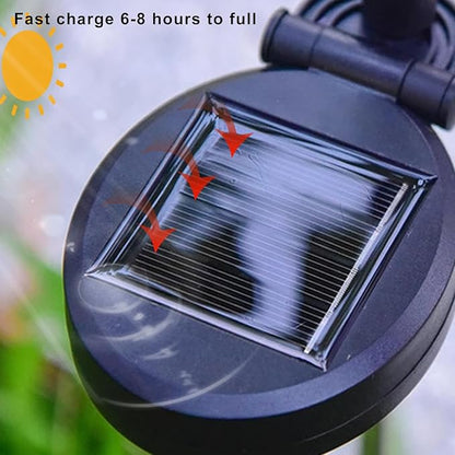 Solar Wisteria Flower Light,Artificial Flower Light Outdoor Decorative Solar Lamp with Light Sensor Auto ON/Off Waterproof LED Stake Lamp for Gardens, Backyards, and Pathways (Yellow)