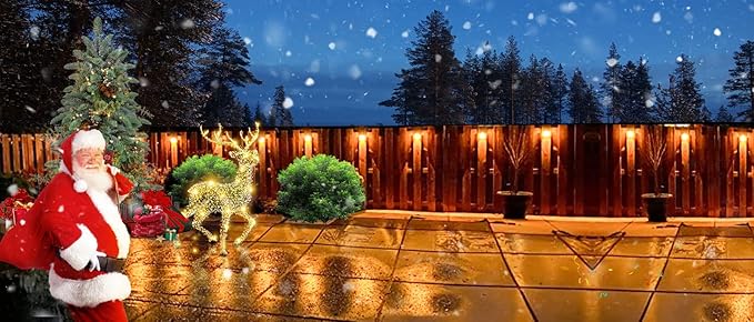 VOLISUN Solar Deck Lights ,7 Colors&Warm White Outdoor 4-Pack Waterproof Led Color Glow Solar Lights for | Lumora