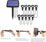 Solar Pathway Ground Lights 10 LED Solar String Ground Lights Solar Powered Inground Lights for Garden Lawn Walkway | Lumora