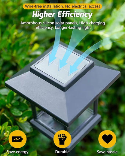 16-Pack Solar Lights Outdoor (Extra-Bright & Smart Auto On/Off), Solar Powered Garden Lights, Waterproof Solar Pathway Lights for Landscape, Path, Yard, Patio, Driveway, Walkway Decor (Cool White)