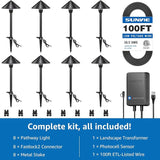 SUNVIE All-In-One LED Low Voltage Landscape Lighting Kit, 8 Pack Pathway Lights with Connector Transformer and | Lumora