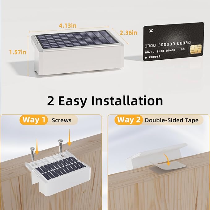 VOLISUN Solar Deck Lights 12 Pack, Warm White, Cool White and RGB Color Glow LED Large Size Lamp, IP65 Waterproof | Lumora
