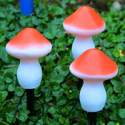 Super Bright Solar Lights, Set of 3 Solar Mushroom Lights, Outdoor Waterproof Solar Powered Mushroom Lights, Garden Stake Lights for Garden Yard Backyard Lawn Path Lights (Color : 3 Colors)