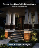 Sunco Low Voltage Landscape Spotlights 12V, 4-Pack – 10.5W LED Outdoor Uplights for Gardens/Trees/Flags/Walkways | Lumora