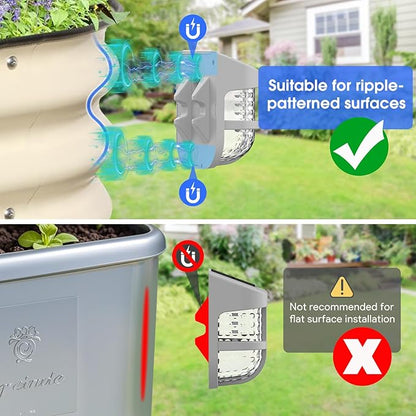 Energetic Solar Powered Garden Lights with Dusk to Dawn Sensors, Gray, 3 Pack