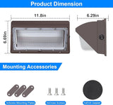 120W LED Wall Pack with Photocell, 5000K 15840LM Dusk to Dawn Lights Security Switch Control Outdoor Wall Light | Lumora