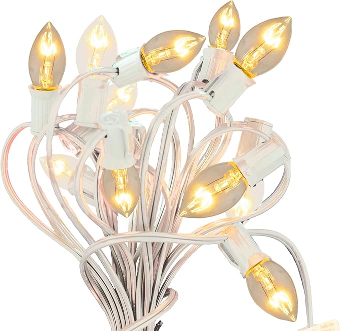 EST. LEE DISPLAY L D 1902 Indoor ＆ Outdoor String Light C9 Ceramic Christmas Steady Replacement Bulbs E17 Socket | Lumora