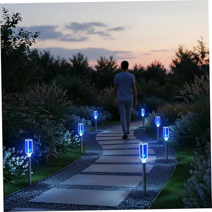 5Pcs Solar Driveway Lights, Waterproof Solar Pathway Lights Outdoor Reflective Road Marker for Deck Sidewalk Stair Step Pathway Driveway, Outdoor, Walkway