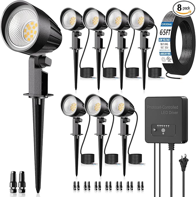 All-in-One Low Voltage Landscape Lighting Kit 12W LED Landscape Lights with 140W Transformer 2700k 12V-24V AC/DC | Lumora