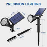 WELALO Solar Spot Lights Outdoor Waterproof IP65, 6 Pack 4 Lighting Modes Solar Powered Landscape Spotlights with | Lumora