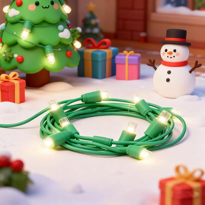 Christmas String Lights (Warm White -Twinkle, 50FT), Mini LED String Lights, Waterproof Fairy Lights for Outdoor Indoor Holiday Party Patios Wedding Valentines Day Halloween Xmas Decor