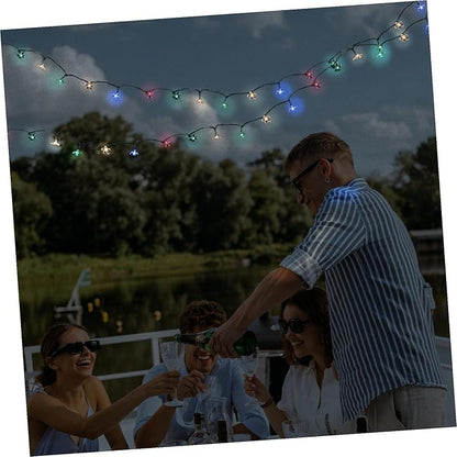 Solar Cherry Blossom String Lamp Outdoor LED Colorful Flower Shape Solar Powered String Lights for Patio Garden Holiday Decoration