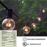 Abeja Outdoor String Light 100 Ft G40 Patio Lights with 105 Edison Glass Bulbs E12 Socket Base (5 Spare) Globe | Lumora
