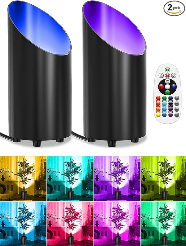 ZUCKEO RGB Spotlight Indoor Uplights 5W Floor Can Light Up Accent Lighting, LED - Outdoor Security Flood Light | Lumora