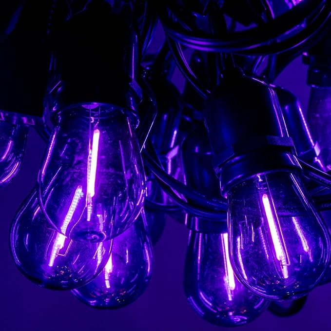 Novelty Lights Outdoor String Light Replacement Bulbs, 5 Pack S14 LED Edison Shatterproof Plastic, E26 Base | Lumora