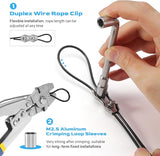 NEREUS String Light Hanging Kit with 250 Ft Vinyl Coated 304 Stainless Steel Cable, String Light Suspension Kit | Lumora