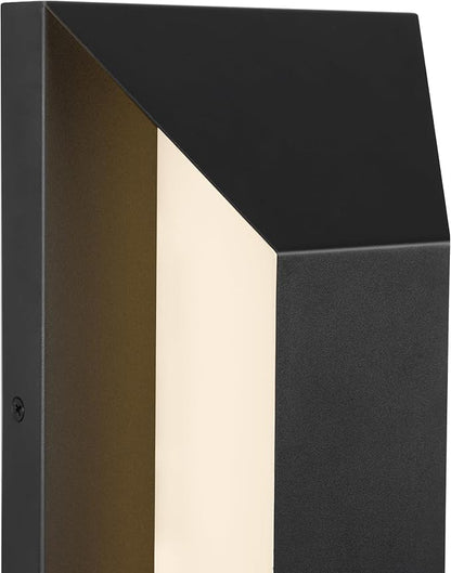 LamQee 23 Inch Modern Outdoor Wall Light Exterior Lighting Fixtures, Black Outdoor Light Fixture Wall Mount for House, LED Outdoor Wall Sconce Lighting Outside Lights for Porch Patio Front Door Garage