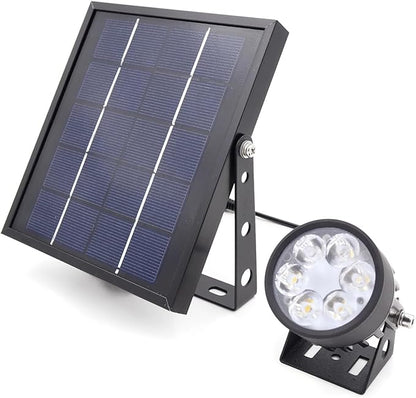 Solar Spot Lights Outdoor Legacy Mini 50X Twin Solar-Powered LED Spotlight (Cool White LED) for Outdoor Garden Yard Landscape Uplight Downlight, Waterproof, Black Finish