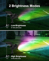 4 Pack Color Change Solar Spotlights Outdoor for Christmas Decorations, Tree, Snowman, Santa Claus, Elk Statue | Lumora