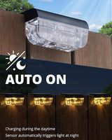 16 Pack Solar Fence Lights, Waterproof Outdoor Solar Step Lights Fence Lights Solar Powered for Outside, Step | Lumora