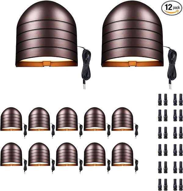 Low Voltage LED Step Lights - 12V Landscape Wired Waterproof Lighting, Outdoor Deck Lights 5 Color Temperature | Lumora